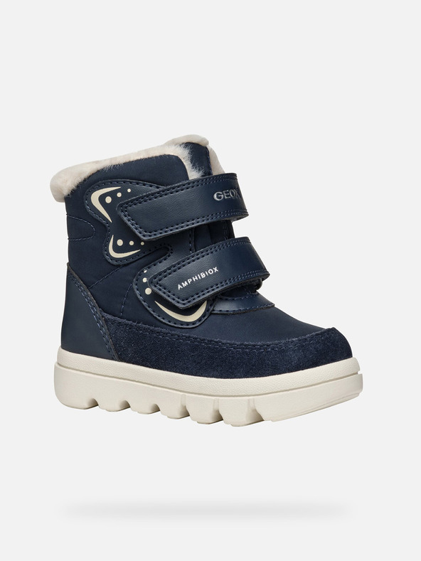 Geox Tmavmodrá dievčenská zimné topánky Geox Willaboo B A