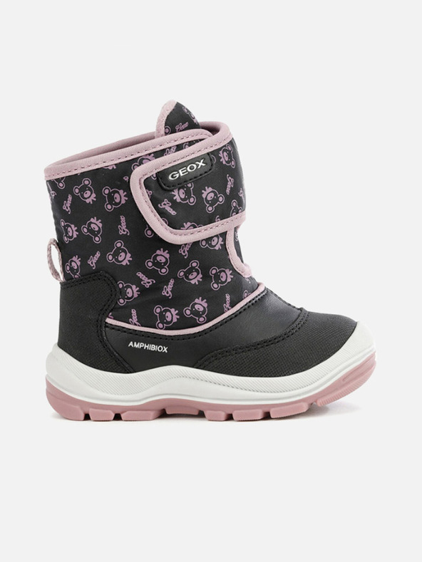 Geox Črni dekliški gležnjarji Geox Flanfil ABX