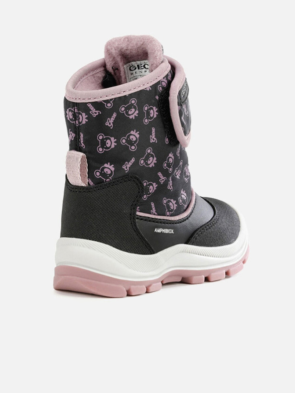 Geox Črni dekliški gležnjarji Geox Flanfil ABX