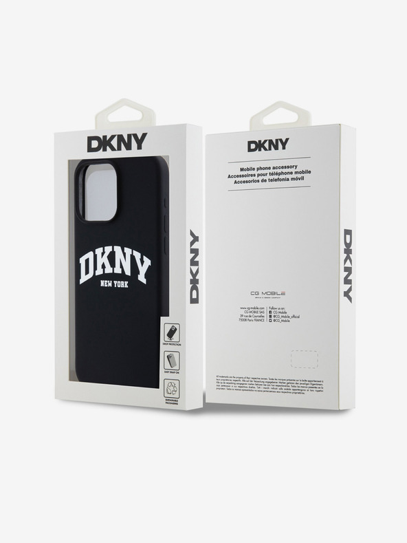 DKNY Tekoči silikonski logotip MagSafe za iPhone 15 Pro Max Black DKNY