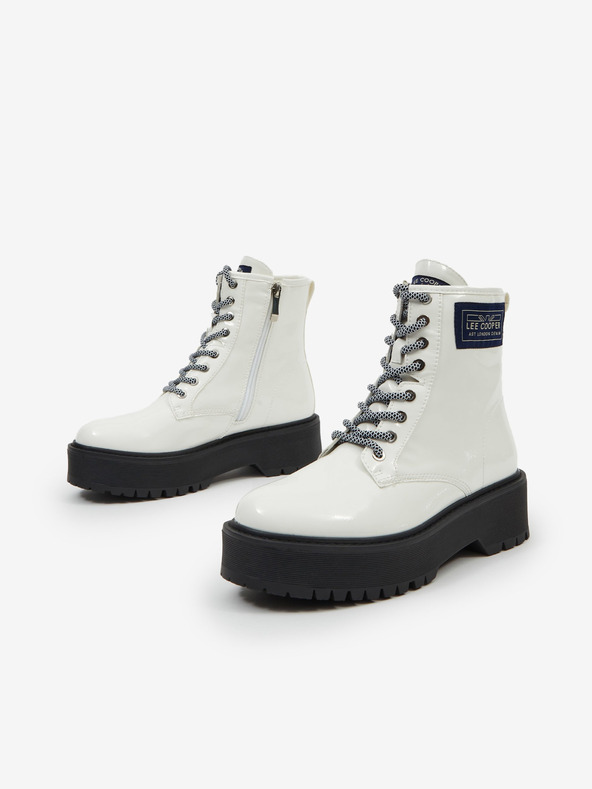 Lee Cooper Lee Cooper beli ženski gležnjarji s platformo