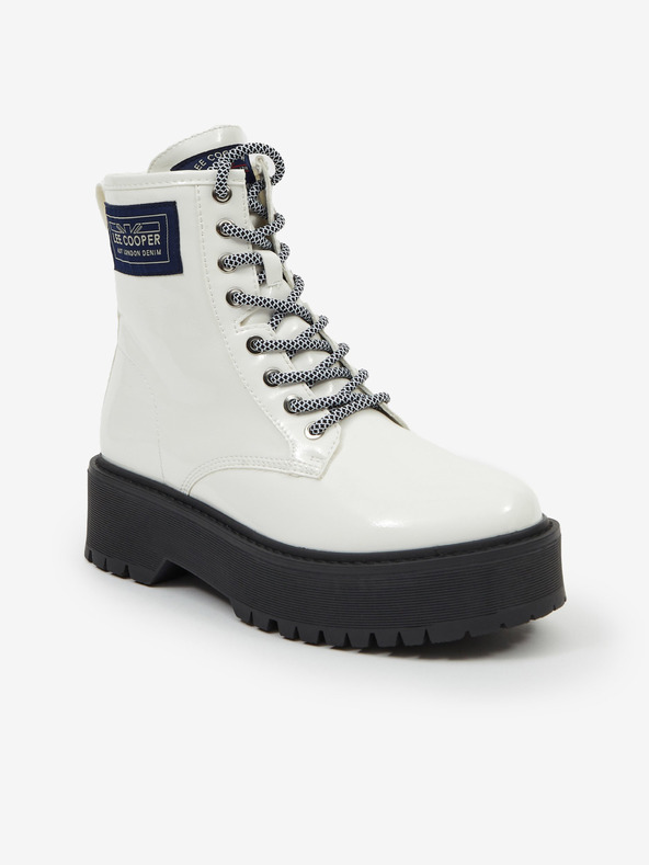 Lee Cooper Lee Cooper beli ženski gležnjarji s platformo