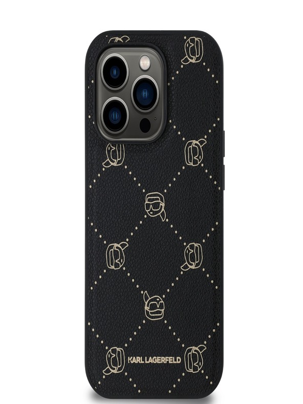 Karl Lagerfeld PU Karl Heads Pattern Magsafe Back Cover za iPhone 14 Pro Max Black Karl Lagerfeld