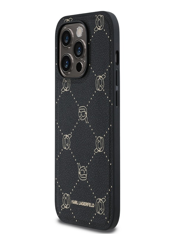 Karl Lagerfeld PU Karl Heads Pattern Magsafe Back Cover za iPhone 14 Pro Max Black Karl Lagerfeld