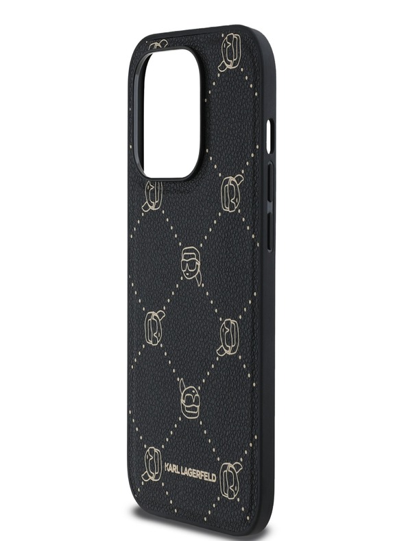 Karl Lagerfeld PU Karl Heads Pattern Magsafe Back Cover za iPhone 14 Pro Max Black Karl Lagerfeld