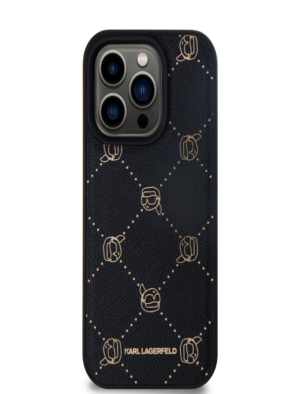 Karl Lagerfeld PU Karl Heads Pattern Magsafe Back Cover za iPhone 15 Pro Max Black Karl Lagerfeld