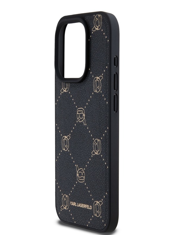 Karl Lagerfeld PU Karl Heads Pattern Magsafe Back Cover za iPhone 15 Pro Max Black Karl Lagerfeld