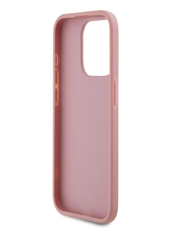 Karl Lagerfeld Mehčan zadnji ovitek z logotipom PU Signature za iPhone 15 Pro Pink Karl Lagerfeld