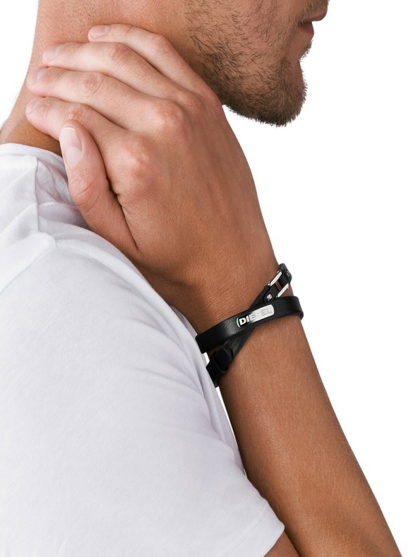 Diesel Moška usnjena zapestnica Diesel