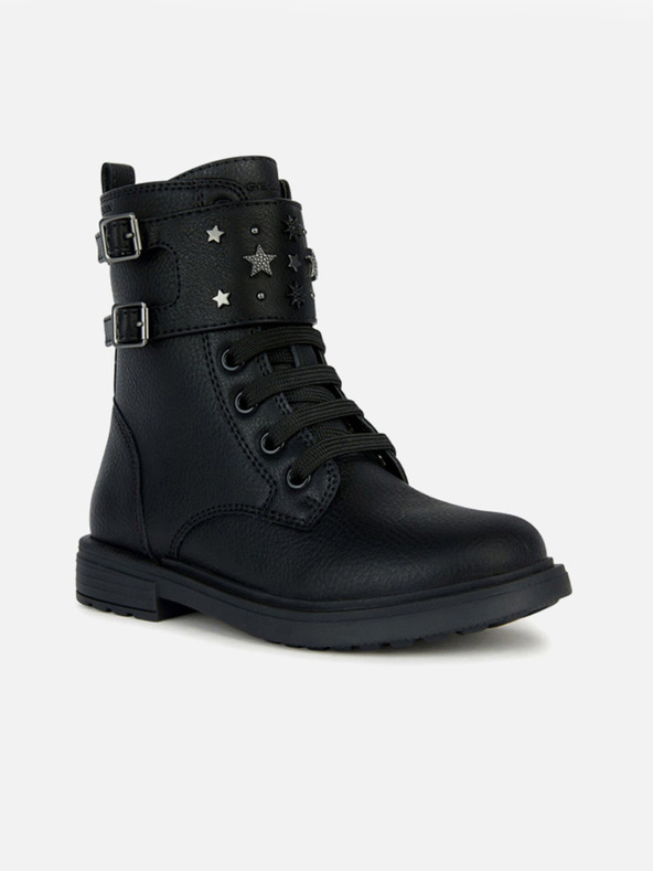 Geox Črni dekliški gležnjarji Geox Eclair