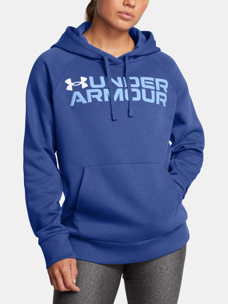 Under Armour Ženski pulover  Under Armour Rival Fleece Wordmark Hoodie-BLU