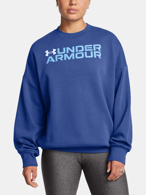 Under Armour Ženski pulover  Under Armour Rival Fleece WordmarkOS Crew-BLU
