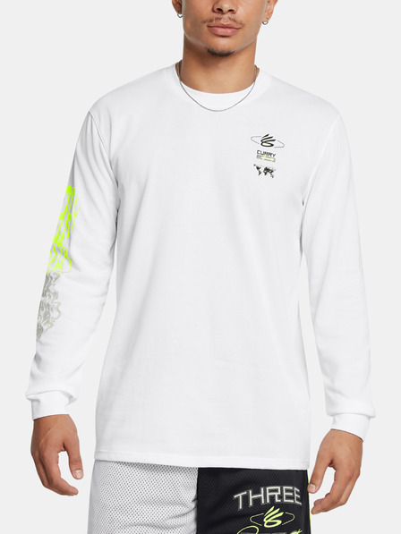 Under Armour Moška majica Under Armour Curry HW Verbiage LS Tee-WHT
