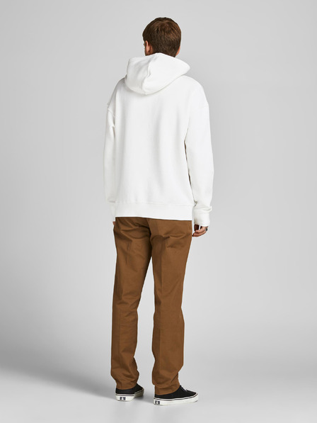 Jack & Jones Bela moška osnovna jopa s kapuco Jack & Jones Star