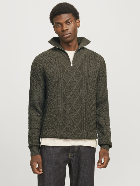 Jack & Jones Khaki Moška jopa Jack & Jones Blunorth Zip