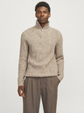 Jack & Jones Bež Moški pulover Jack & Jones Blunorth Zip