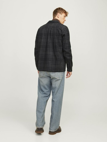 Jack & Jones Črno-siva moška lahka srajčna jakna Jack & Jones Raymond
