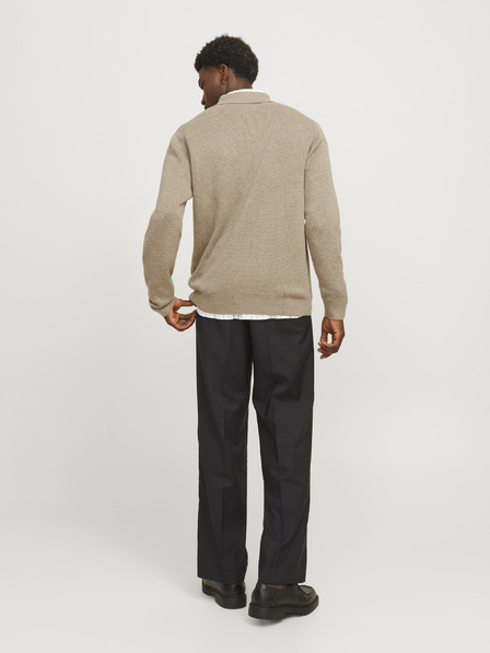 Jack & Jones Bež moški pulover z zadrgo Jack & Jones Milano