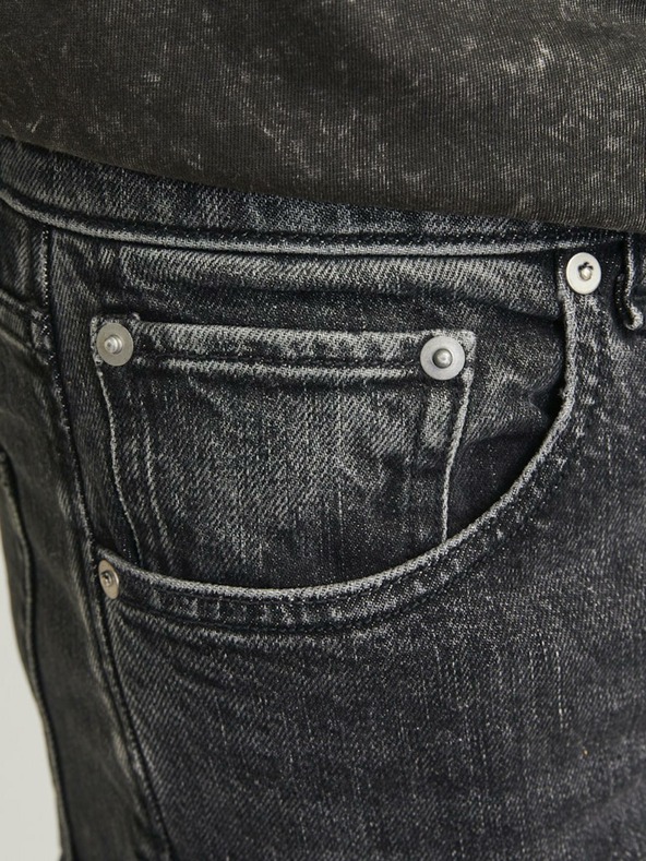 Jack & Jones Črne moške kavbojke ravnega kroja Jack & Jones Chris