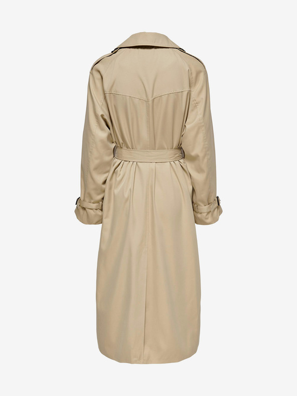 ONLY Bež prosti plašč s kravato ONLY Chloe