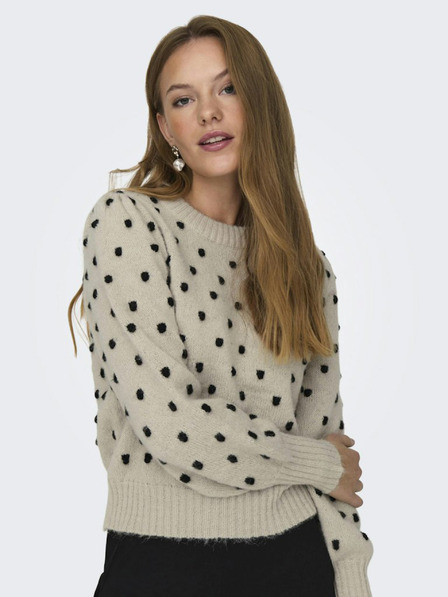 Jacqueline de Yong JDY Sigrid Beige Ženski pulover s pikami