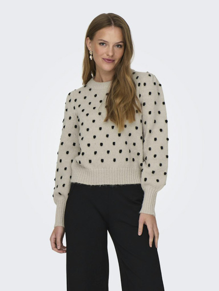 Jacqueline de Yong JDY Sigrid Beige Ženski pulover s pikami