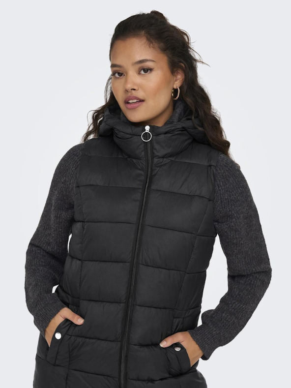 Jacqueline de Yong Črn ženski jopič JDY Zulu Prešita jopica