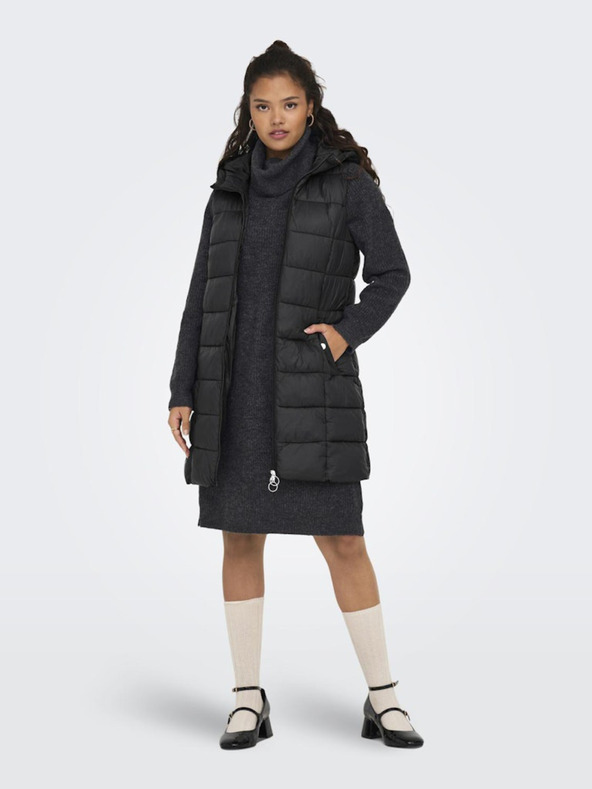 Jacqueline de Yong Črn ženski jopič JDY Zulu Prešita jopica