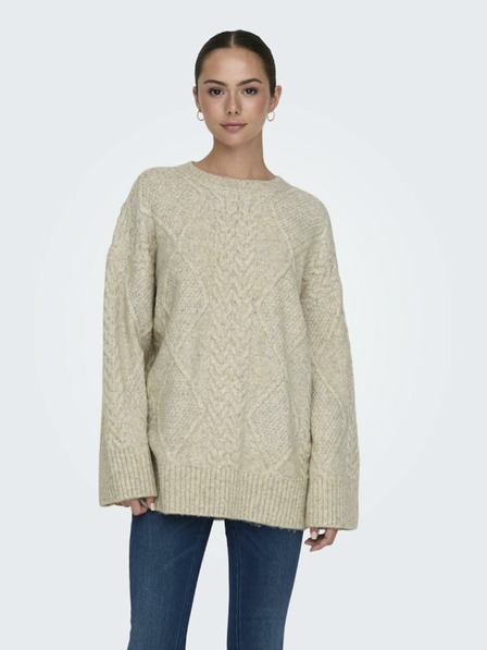 Jacqueline de Yong JDY Silja Beige Ženski pulover iz volne