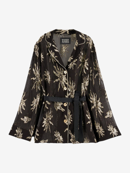 Scotch & Soda Črna ženska vzorčasta jakna Scotch & Soda