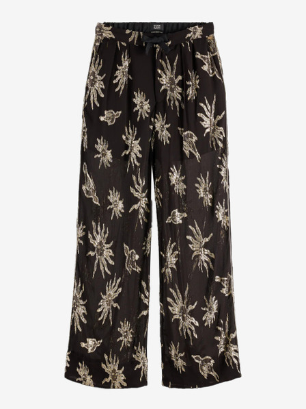Scotch & Soda Črne ženske hlače z vzorcem Scotch & Soda