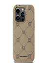 Karl Lagerfeld PU Karl Heads Pattern Magsafe Back Cover za iPhone 14 Pro Beige Karl Lagerfeld