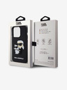 Karl Lagerfeld 3D gumijasti zadnji ovitek Karl and Choupette za iPhone 14 Pro Black Karl Lagerfeld