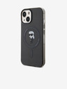 Karl Lagerfeld IML Ikonik MagSafe hrbtni ovitek za iPhone 15 črn Karl Lagerfeld