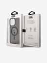 Karl Lagerfeld IML Ikonik MagSafe hrbtni ovitek za iPhone 15 Pro Max črn Karl Lagerfeld