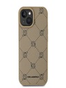Karl Lagerfeld PU Karl Heads Pattern Magsafe Back Cover za iPhone 15 Beige Karl Lagerfeld