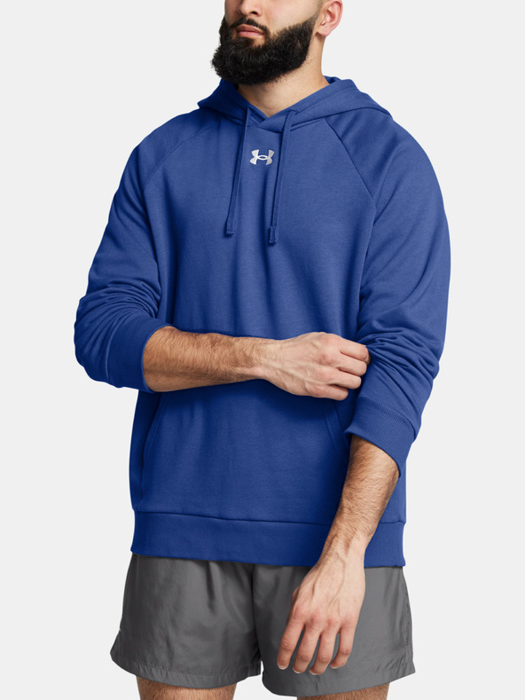 Under Armour Moški pulover  Under Armour UA Rival Fleece Hoodie-BLU