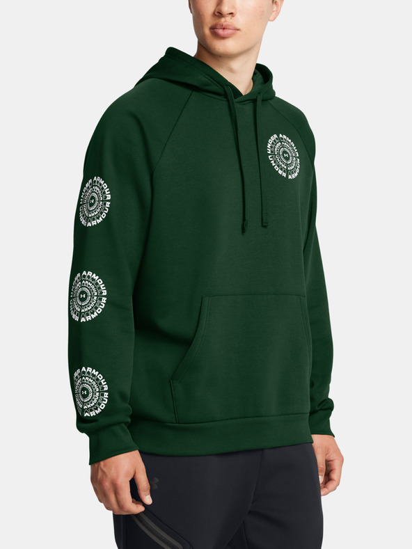 Under Armour Moški pulover  Under Armour UA Rival Fleece HBR Logo HD-GRN