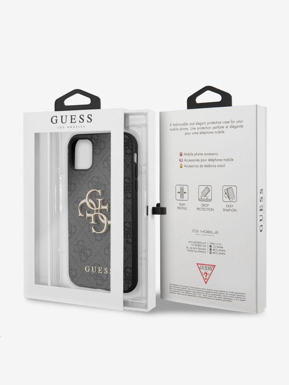Guess Guess PU 4G Metal Logo Back Cover za iPhone 11 Grey