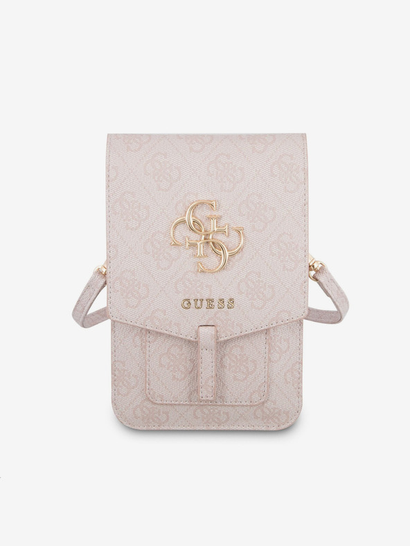 Guess Guess PU 4G kovinski logotip za telefon roza