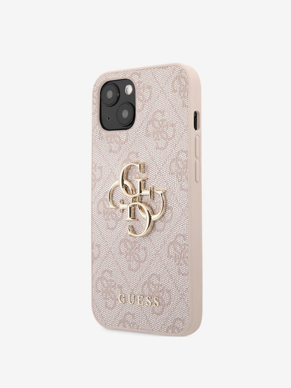 Guess Guess PU 4G Metal Logo Back Cover za iPhone 13 Pink