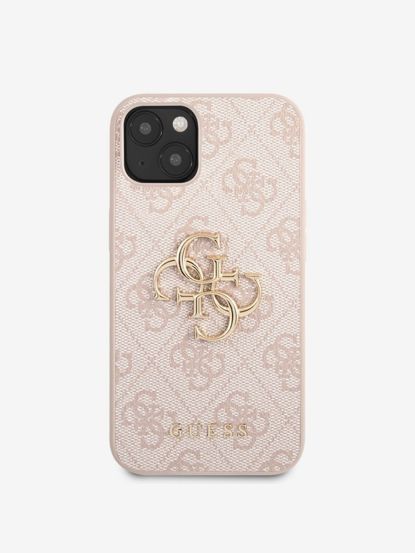 Guess Guess PU 4G Metal Logo Back Cover za iPhone 13 Pink