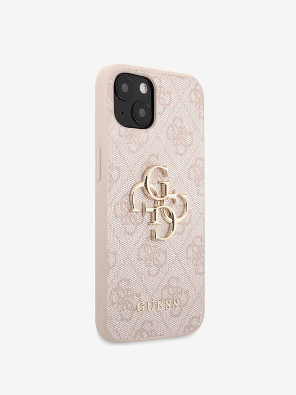 Guess Guess PU 4G Metal Logo Back Cover za iPhone 13 Pink