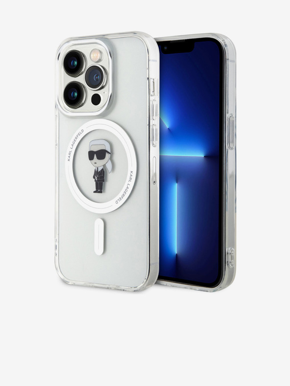 Karl Lagerfeld Karl Lagerfeld IML Ikonik MagSafe Back Cover za iPhone 15 Pro Transparent