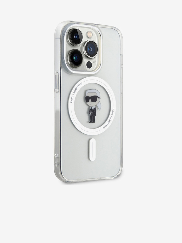 Karl Lagerfeld Karl Lagerfeld IML Ikonik MagSafe Back Cover za iPhone 15 Pro Transparent