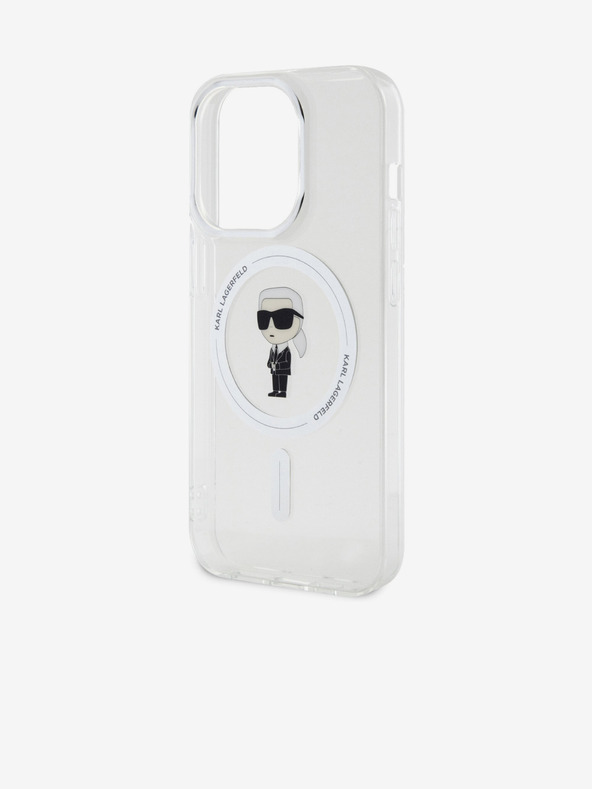 Karl Lagerfeld Karl Lagerfeld IML Ikonik MagSafe Back Cover za iPhone 15 Pro Transparent