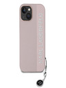 Karl Lagerfeld Karl Lagerfeld PU Saffiano Rhinestone Charm hrbtni ovitek za iPhone 15 Roza