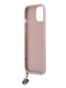 Karl Lagerfeld Karl Lagerfeld PU Saffiano Rhinestone Charm hrbtni ovitek za iPhone 15 Roza
