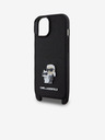 Karl Lagerfeld Karl Lagerfeld Saffiano Crossbody Strap Metal Karl and Choupette Back Cover za iPhone 15 Black