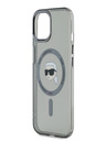 Karl Lagerfeld Karl Lagerfeld IML Karl Head Metal Frame MagSafe Back Cover za iPhone 15 Black